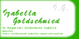 izabella goldschmied business card